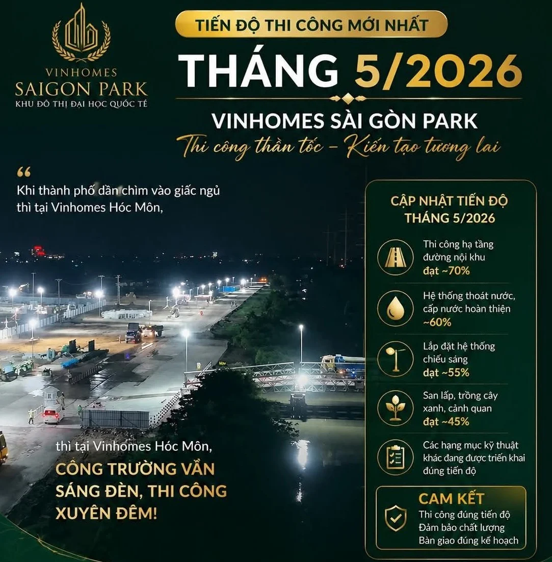 Tiến độ xây dựng dự án Vinhomes Saigon Park