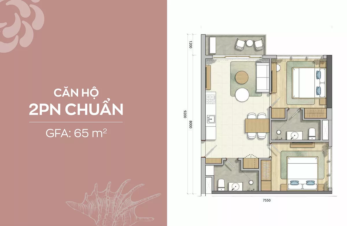 Mặt bằng căn hộ Maia Resort Ho Tram