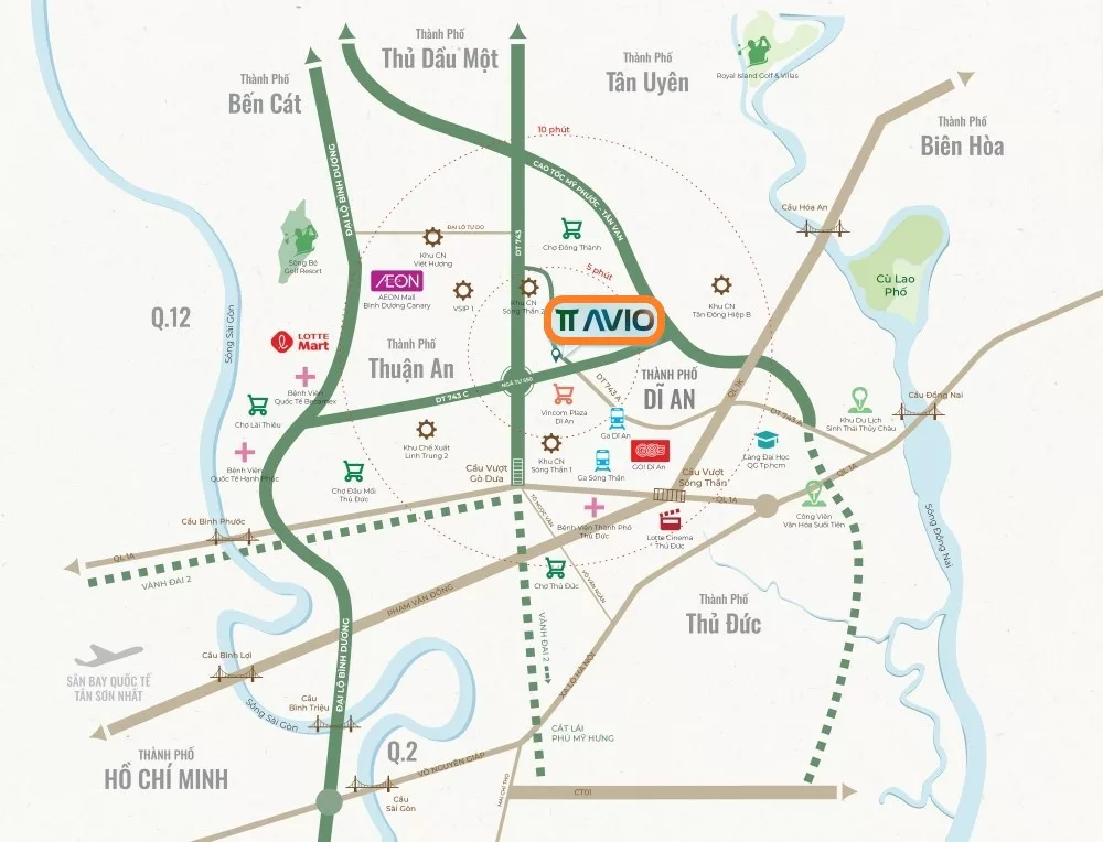 Vị trí dự án TT Avio