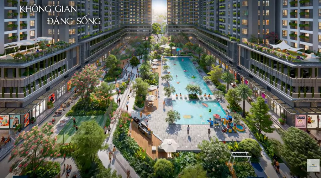 Hồ bơi d&agrave;i chuẩn Olympic
