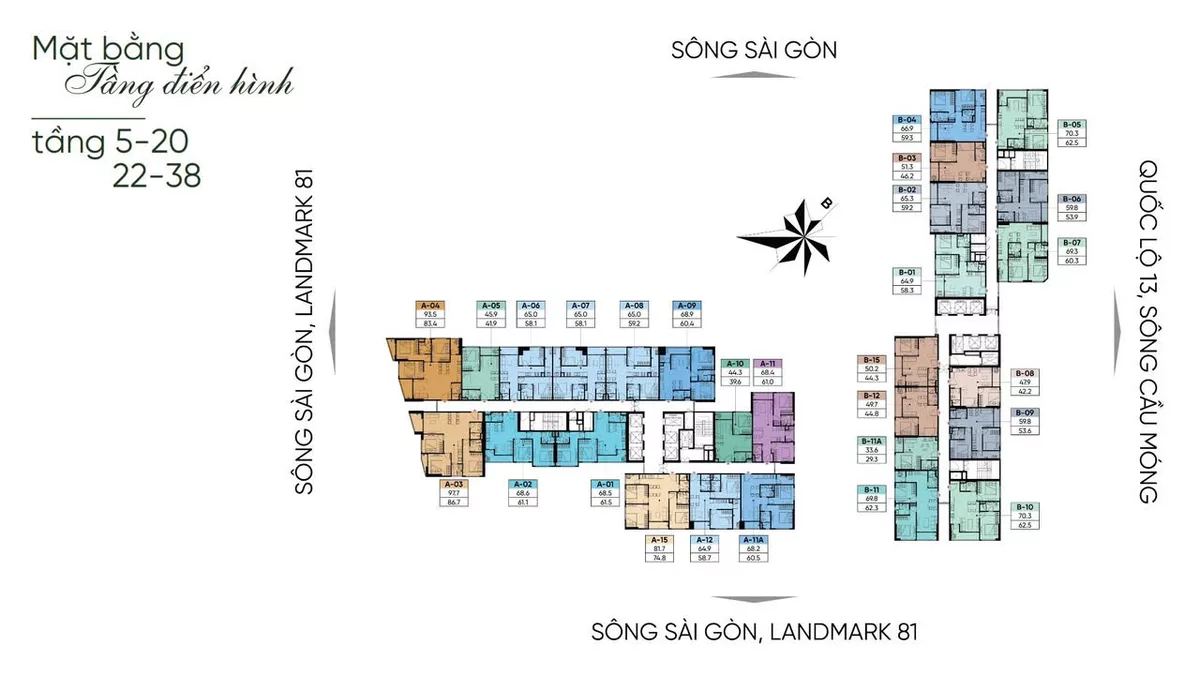 Mặt bằng dự án at saigon riverside